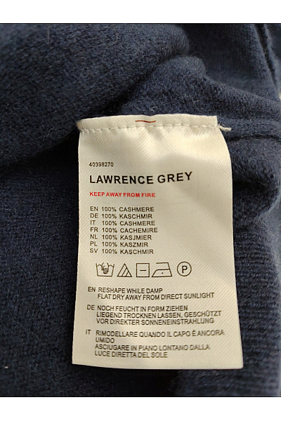LAWRENCE GREY Dámský kašmírový pulovr modrý basic Velikost 3XL | LAWRENCE GREY | obrázek 4