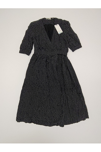 Scotch & Soda Černobílé Puntíkované Midi Zavinovací šaty S Páskem Vel. EU 36
