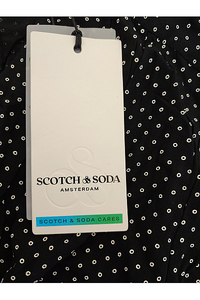 Scotch & Soda Černobílé puntíkované midi zavinovací šaty s páskem Vel. EU 36 | Scotch & Soda | obrázek 5