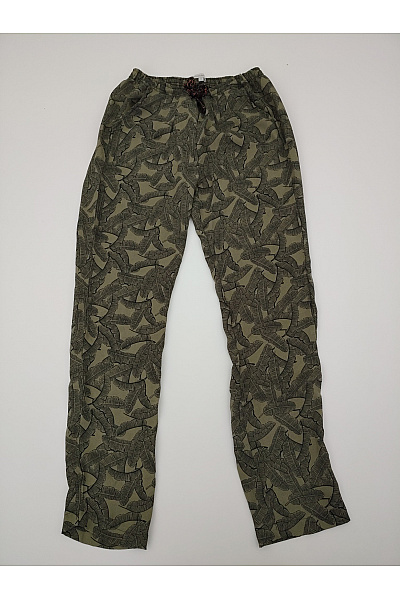 lemon beret Khaki letní kalhoty s listovým vzorem Vel. EU 176 | lemon beret | obrázek 2