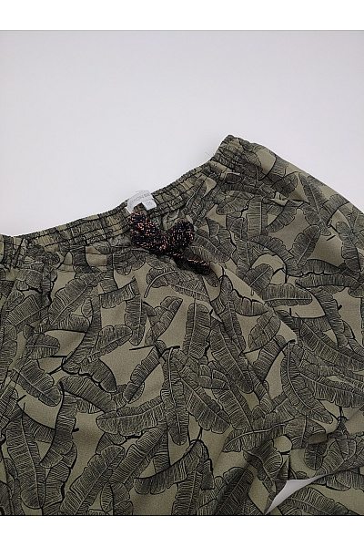lemon beret Khaki letní kalhoty s listovým vzorem Vel. EU 176 | lemon beret | obrázek 4