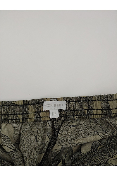lemon beret Khaki letní kalhoty s listovým vzorem Vel. EU 176 | lemon beret | obrázek 6