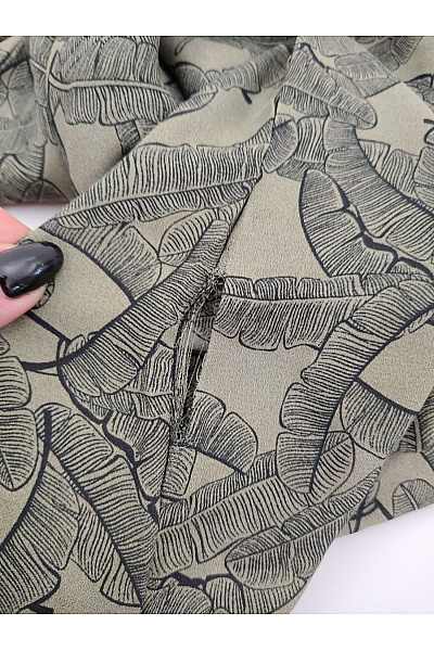 lemon beret Khaki letní kalhoty s listovým vzorem Vel. EU 176 | lemon beret | obrázek 10