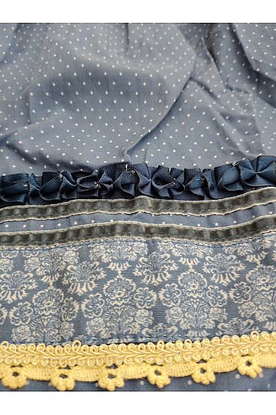 Wrangler Modré bavlněné šaty dirndl s páskem Velikost XS | Wrangler | obrázek 3
