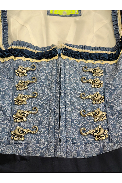 Wrangler Modré bavlněné šaty dirndl s páskem Velikost XS | Wrangler | obrázek 4