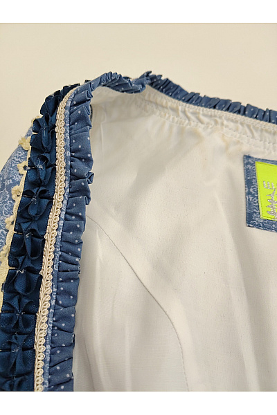 Wrangler Modré bavlněné šaty dirndl s páskem Velikost XS | Wrangler | obrázek 5