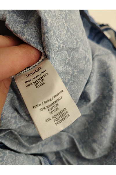 Wrangler Modré bavlněné šaty dirndl s páskem Velikost XS | Wrangler | obrázek 8