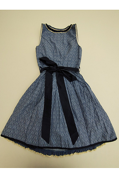 Wrangler Modré bavlněné šaty dirndl s páskem Velikost XS | Wrangler | obrázek 9