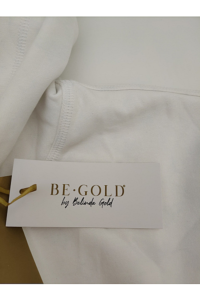 Belinda Gold Béžová dámská mikina s kapucí přes hlavu bez potisku Velikost DE 40 | Belinda Gold | obrázek 6
