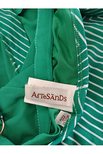 ArtesSands Zelené jednodílné plavky se zipem pruhované pro plnoštíhlé Velikost 54 | ArtesSands | obrázek 8