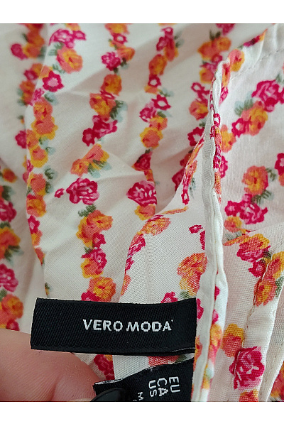 VERO MODA Bavlněné letní šaty bez rukávů květované Velikost EU L | VERO MODA | obrázek 5