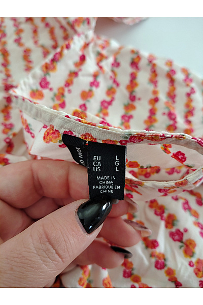 VERO MODA Bavlněné letní šaty bez rukávů květované Velikost EU L | VERO MODA | obrázek 6