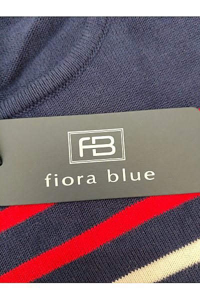 fiora blue Dámský pruhovaný bavlněný pulovr s dlouhým rukávem Velikost DE 42 | fiora blue | obrázek 4