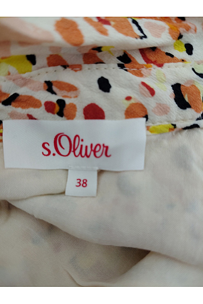 s.OLIVER Barevné košilové maxi šaty s dlouhým rukávem a páskem Velikost EU 38 | s.OLIVER | obrázek 3