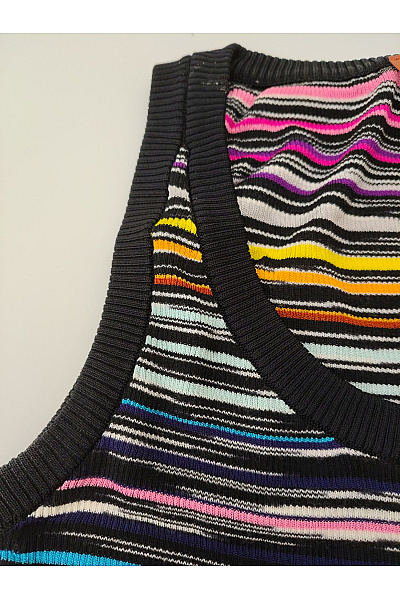 MISSONI Barevné pruhované dámské tílko s kulatým výstřihem Velikost XS | MISSONI | obrázek 3
