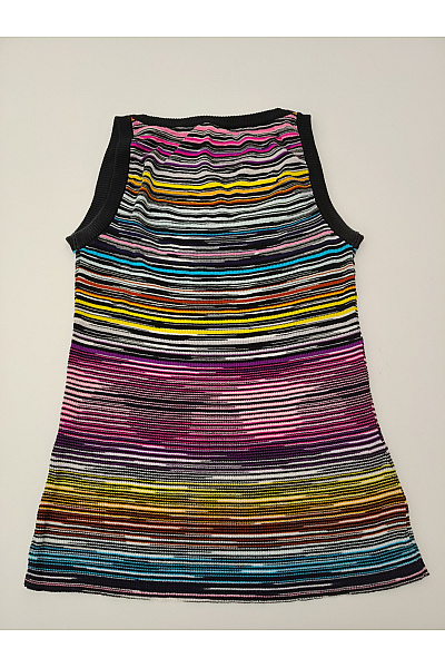 MISSONI Barevné pruhované dámské tílko s kulatým výstřihem Velikost XS | MISSONI | obrázek 5