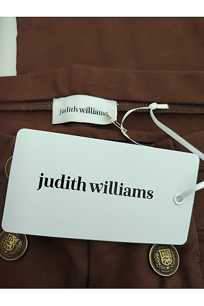 Judith Williams Hnědé elegantní kalhoty s vysokým pasem a knoflíky Velikost DE 34 | Judith Williams | obrázek 5