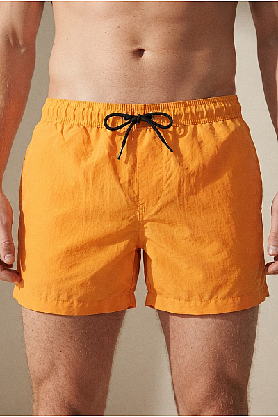 Calvin Klein Pánské Oranžové Koupací Kraťasy S Gumou V Pase Vel. US XL
