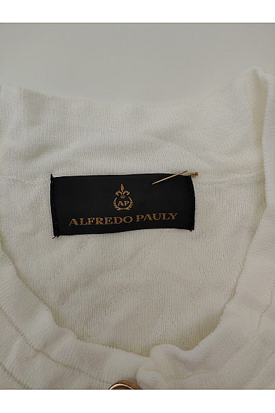 Alfredo Pauly Bílý dámský propínací kardigan na knoflíky elegantní jarní Vel. IT 50 | Alfredo Pauly | obrázek 6