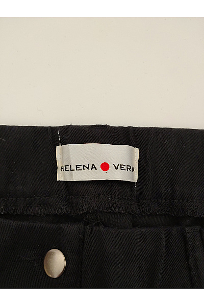 HELENA VERA Dámské černé bavlněné kalhoty s vysokým pasem Velikost 20/21 | HELENA VERA | obrázek 5