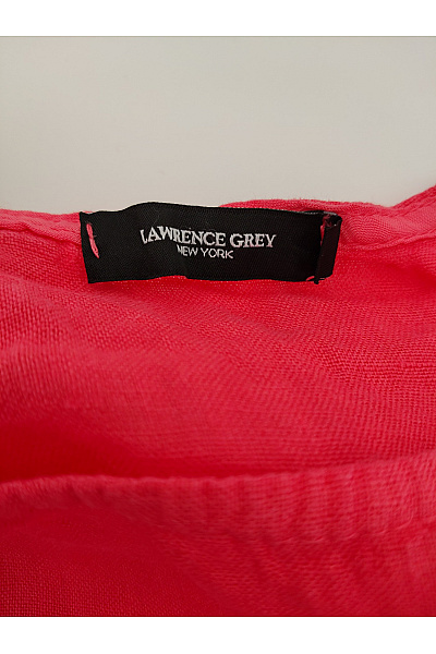 LAWRENCE GREY Červené lněné šaty s dlouhým rukávem midi Velikost 36 | LAWRENCE GREY | obrázek 3