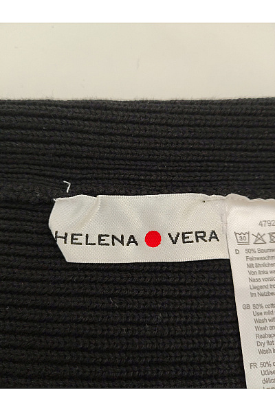 HELENA VERA Černá pletená tunelová šála Velikost EU 44 | HELENA VERA | obrázek 3
