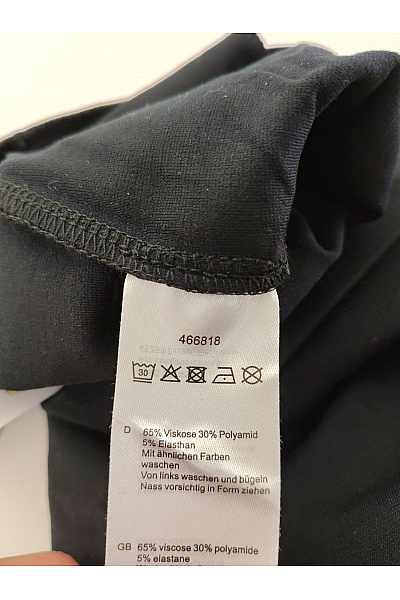 PFEFFINGER Černé elegantní kalhoty s kapsami a vysokým pasem Vel. DE 21 | PFEFFINGER | obrázek 6