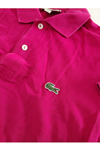 LACOSTE Dámské růžové bavlněné polo tričko s krátkým rukávem Vel. S | LACOSTE | obrázek 4