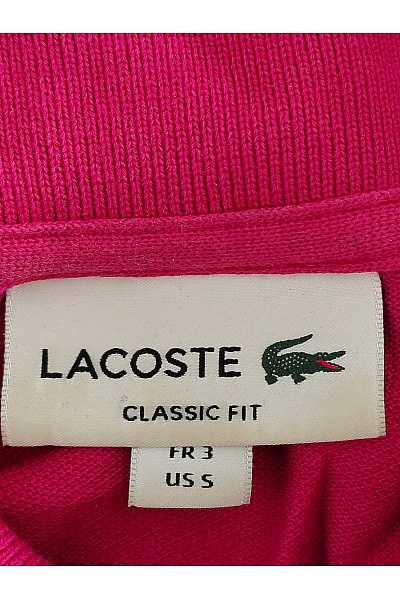 LACOSTE Dámské růžové bavlněné polo tričko s krátkým rukávem Vel. S | LACOSTE | obrázek 5