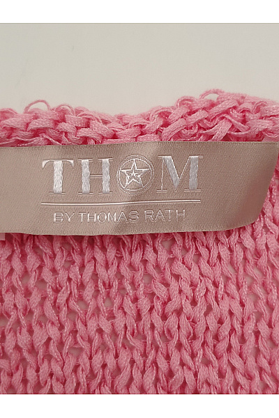 THOM By Thomas Rath Růžový bavlněný pletený pulovr s lodičkovým výstřihem Vel. DE 36 | THOM By Thomas Rath | obrázek 5