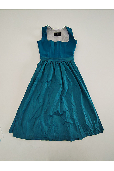 Limberry Modré Midi Dirndl šaty Bez Rukávů Vel. EU 36