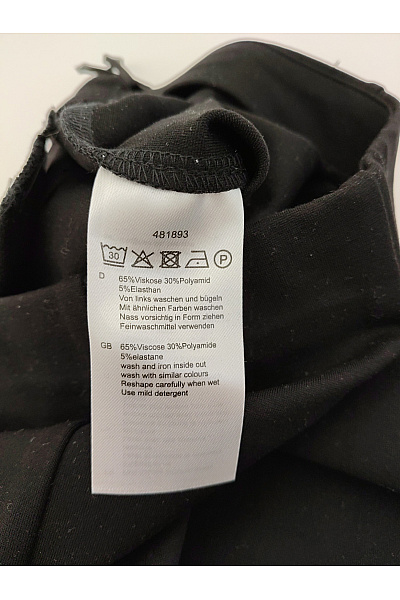 PFEFFINGER Černé elegantní zvonové kalhoty s vysokým pasem Velikost DE 36 | PFEFFINGER | obrázek 5