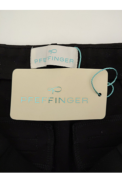 PFEFFINGER Černé elegantní zvonové kalhoty s vysokým pasem Velikost DE 36 | PFEFFINGER | obrázek 6