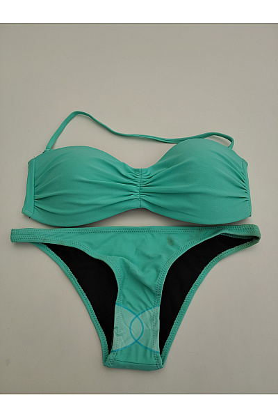 Ocean Blue Dámské Zelené Dvoudílné Bikiny Bez Ramínek Velikost US XS