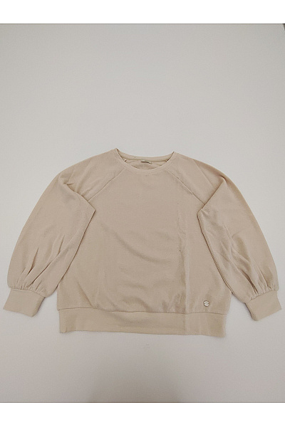 C'est Tout Béžová Dámská Mikina Crewneck Oversized Bez Potisku Velikost DE 42