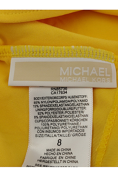 MICHAEL KORS Žluté jednodílné plavky na zavazování Vel. US 8 | MICHAEL KORS | obrázek 8
