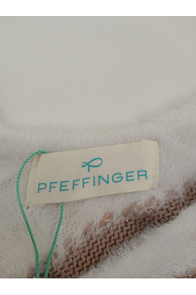 PFEFFINGER Černý dámský pulovr s výstřihem do V a vzorem Vel. DE 40 | PFEFFINGER | obrázek 6