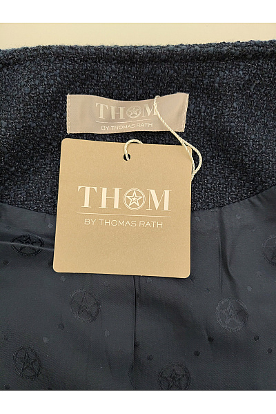 THOM By Thomas Rath Modrá krátká elegantní přechodová bunda do pasu Vel. DE 44 | THOM By Thomas Rath | obrázek 7