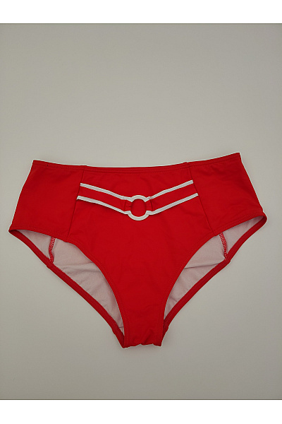 Červené plavkové kalhotky s vysokým pasem retro Vel. EU 38 | Unimoda | obrázek 2