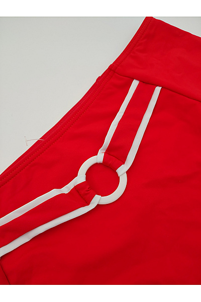 Červené plavkové kalhotky s vysokým pasem retro Vel. EU 38 | Unimoda | obrázek 4