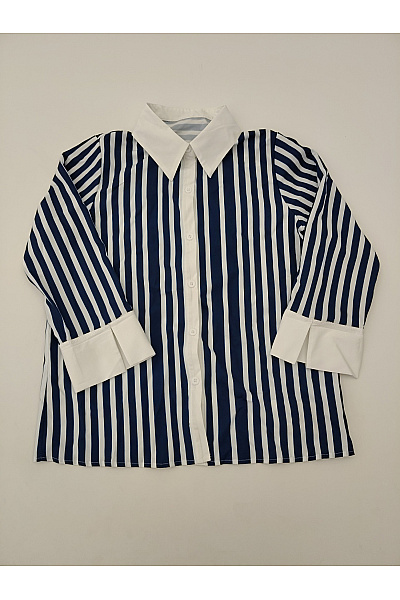Černobílý komplet košile a široké palazzo kalhoty smart casual Velikost M | Unimoda | obrázek 6