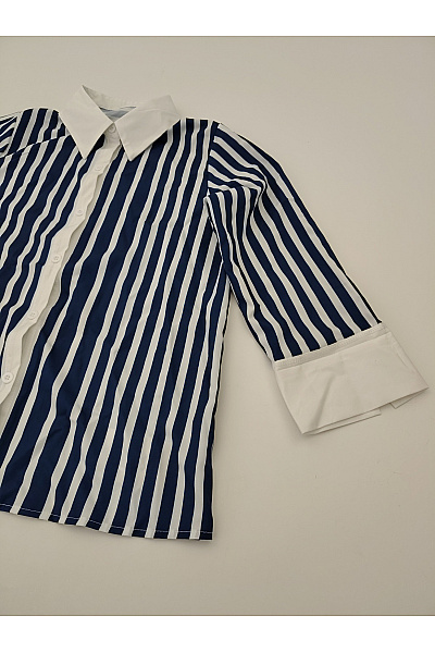 Černobílý komplet košile a široké palazzo kalhoty smart casual Velikost M | Unimoda | obrázek 7