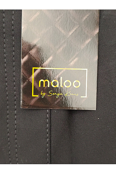 MALONE SOULIERS Černé elegantní kalhoty s rozparkem a pružným pasem Velikost DE 44 | MALONE SOULIERS | obrázek 4