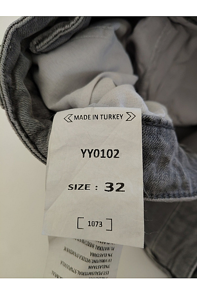 HYDEE Pánské šedé bavlněné džíny slim fit Vel. 32 | HYDEE | obrázek 8