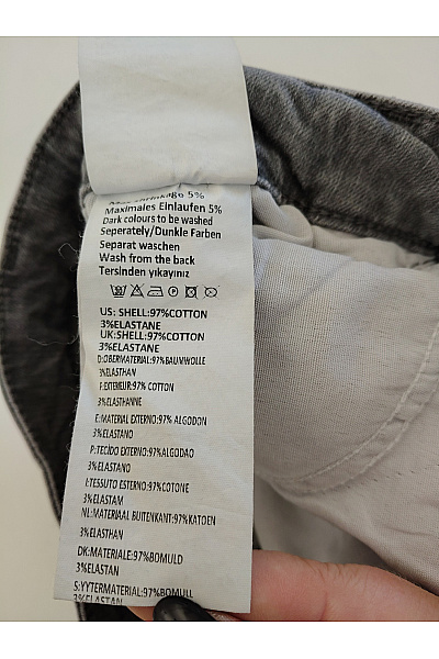 HYDEE Pánské šedé bavlněné džíny slim fit Vel. 32 | HYDEE | obrázek 9
