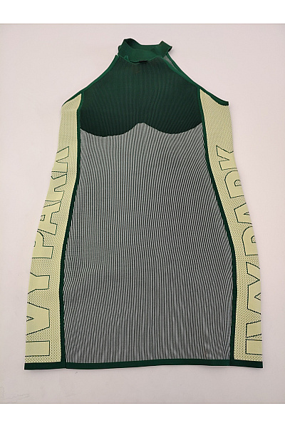 ADIDAS Zelené Pletené Mini šaty Za Krk Bodycon Vel. DE 48