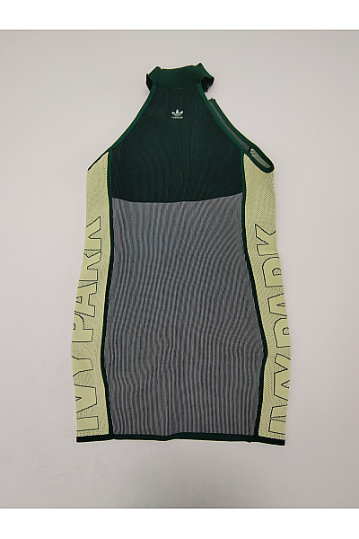 ADIDAS Zelené pletené mini šaty za krk bodycon Vel. DE 48 | ADIDAS | obrázek 7