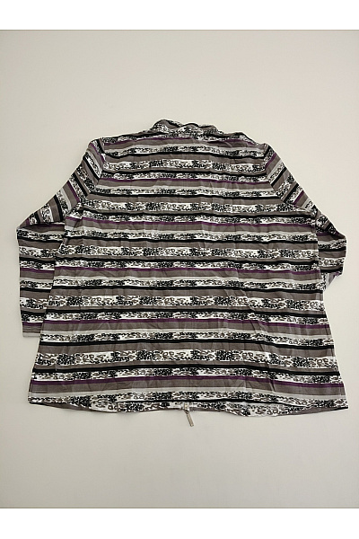 HELENA VERA Dámský domácí komplet pruhovaný fialový oversized Vel. EU 48/50 | HELENA VERA | obrázek 3