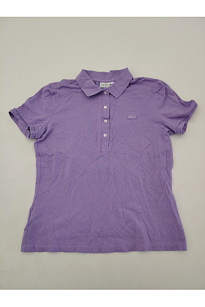 LACOSTE Fialové bavlněné polo tričko s krátkým rukávem Vel. EU 38 | LACOSTE | obrázek 2