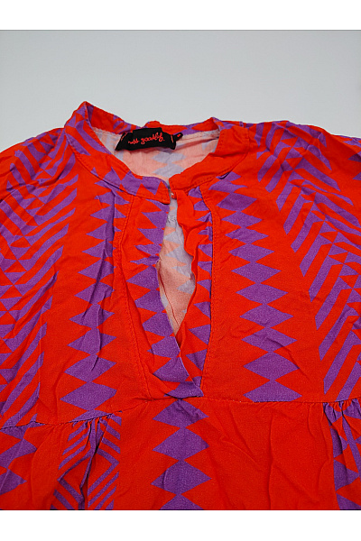 miss goodlife Oranžové boho šaty s dlouhým rukávem Vel. S | miss goodlife | obrázek 3
